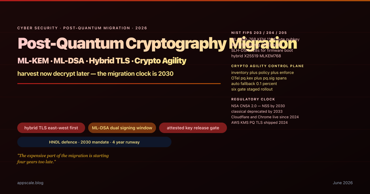 Post-Quantum Cryptography Migration in 2026 — ML-KEM, ML-DSA, and Hybrid TLS for Production Systems