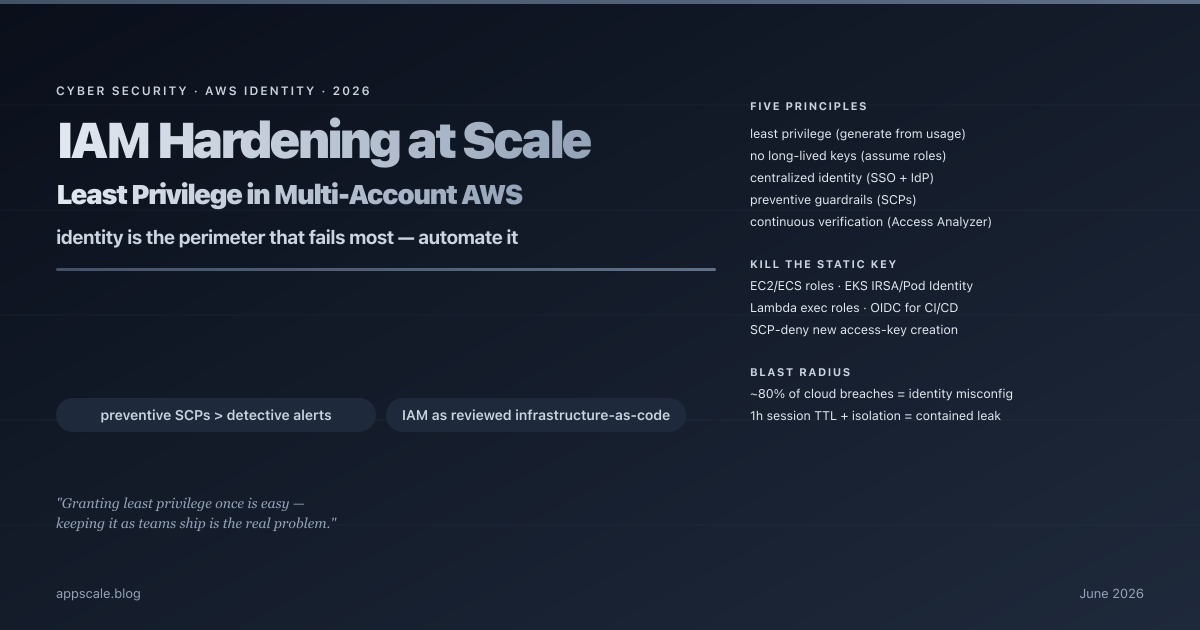 IAM Hardening at Scale — Automating Least Privilege in Multi-Account AWS (2026)